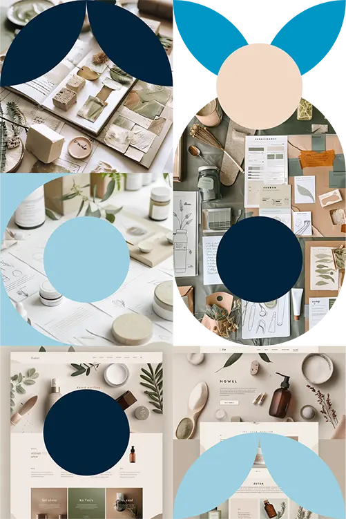 collage of recipes and cosmetics