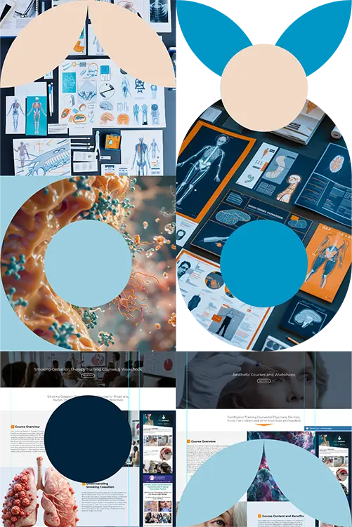 collage of medical books